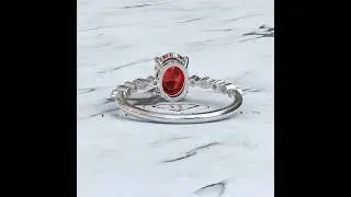 Solitaire Oval Garnet Engagement Ring, Gold Garnet Ring For Women, Garnet Wedding Ring Gift