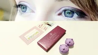 Lensvillage: Geolica Euro Celine Violet Circle Lenses on green-gray eyes review