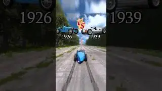 Best Old Car? Bugatti Type 35 C VS Auto Union Type D #shorts