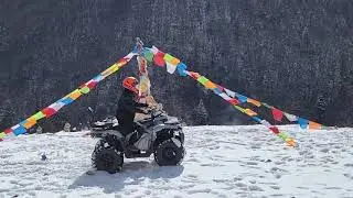 Mikilon's ATV turned into a SNOW MONSTER today.Absolute chaos in the snow &mdash; full power, full send.
