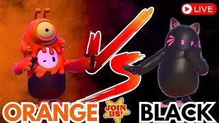 [LIVE] ORANGE VS BLACK Fall Guys Season 4 Custom Matches with Viewers/Friends Open Votes