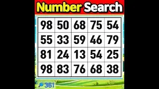 Number Search #361 Discover a better version of yourself every day.【Match | brain game | Quiz 】