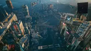 Cyberpunk 2077 Night City Aerial Morning