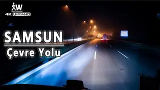 SAMSUN Çevre Yolu Manzaralı Gece Otobüs Yolculuğu | 4K Scenic Night Bus Ride
