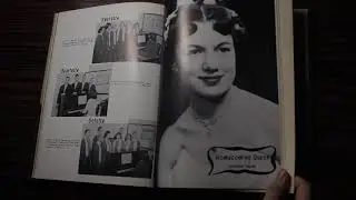 ASMR Page Turning Old  Vintage Yearbook (no talking) - flipping, paper sounds