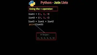 #python 🐍📢JOIN Lists()😱♨#shorts#viral#youtubeshorts