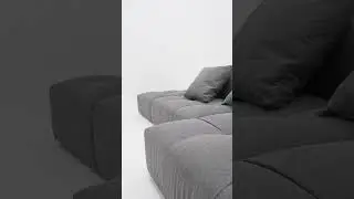 Модель PIXEL состоит из 2-х модулей и подвижного пуфа. Общий габарит изделия: 2830 х 1630 мм.