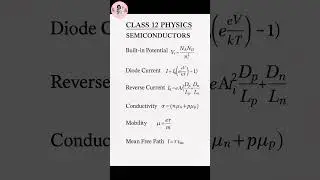 class 12 physics chapter 14 semiconductor formula sheet #mustdo #examoriented #cbseboard #revision