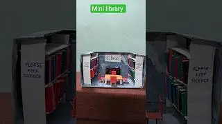 #mini library #diy #diycrafts #crafts #library #kidslibrary #librarycraft#schoolproject #libraryart