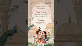 Baby Shower Invitation Video | Baby Shower Invites | Einvites | Krishna Theme | #babyshower #baby