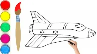 Draw a Beautiful Chandryan 3 Space Rocket Drawing for kids, Toddlers | Easy Rocket Colouring Video