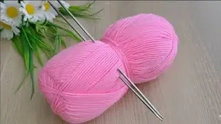 Easy Two-Needle Knitted Vest Pattern 🩷 #crochet #knitting #diy #handmade #flower
