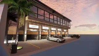 Projeto de Centro Comercial com 5 lojas em terreno 26x26 - Projeto 526