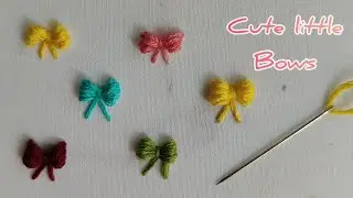 Hand Embroidery Simple Bow Stitch || Easy Technique for Beginners ❤️