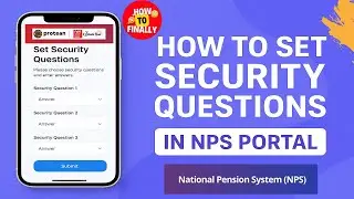 How to Set Security Questions in NPS Portal | NPS Portal Security Questions Setup
