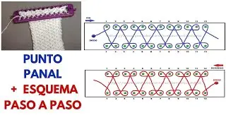 PUNTO PANAL en Telar CON ESQUEMA - Diagrama PASO A PASO