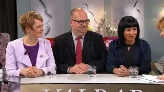 Valbar med Hatt (C), Dinamarca (V) och Thorwaldsson (LO) - Malou Efter tio (TV4)