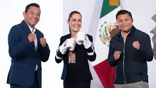 Boxeando por la Paz para 100 mil ni&ntilde;os con apoyo de 5 mil atletas. Conferencia presidenta Sheinbaum