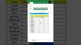 Excel Upper Lower Proper Case formula #exceltricks #exceltips #exceltipsandtricks #excelformula