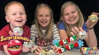 SURPRIZAMALS HOLIDAY SERIES 4 OPENING STUFFED ANIMALS BUDS TOY WORLD