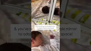 DIY MIRROR HACK for Baby Play Spaces | Montessori Baby #newborn #babyplay #playideas #montessori