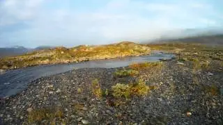 Sunrise panning, hiking from Katterjokk to Narvik