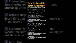 &ldquo;How to LEVEL UP your mindset 🚀 #mindset #psychology #ViralShorts