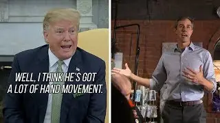 Hand Waver Donald Trump Mocks Beto O'Rourke for Moving His Hands While Talking.