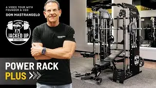 Jacked Up Power Rack PLUS All-In-One Functional Trainer Cable Crossover Cage Home Gym, Smith Machine