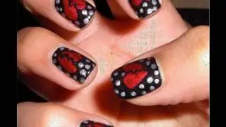 Nail Tutorial: Broken Hearts & Polka Dots