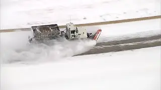 Sky 5 shows road conditions after snow blankets OKC metro