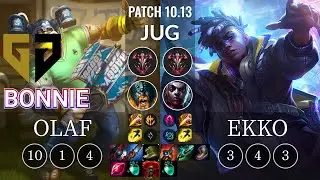 GEN Bonnie Olaf vs Ekko Jungle - KR Patch 10.13