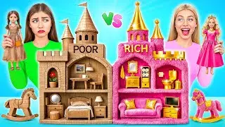 Строим Удивительный Кукольный Домик Дорогой vs Дешевый Челлендж | Крутые Творческие Лайфхаки