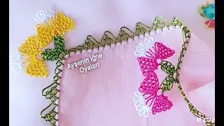 504.model Çok güzel sık iğne kelebek iğne oyası modeli anlatımlı yapılışı igne oyası modelleri
