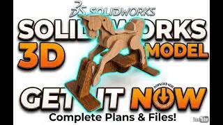 SolidWorks 3D Model: Wooden Horse Riding Toy (GET IT NOW).