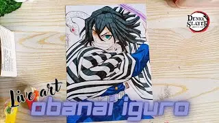Coloring Obanai drawing (LIKE A PRO ) 🐍 Easy Drawing | Demonslayer
