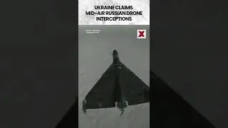 #russiaukrainewar | Ukraine Releases Video Showing Mid-Flight Interception Of Russian Drones #shorts