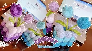 🌷Macetero Tulip&aacute;n a Crochet (Tulip Pot) / Kpopsi - Amigurumis y m&aacute;s