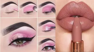 Simple and easy soft pink eyes makeup look tutorial step by step full makeup tutorial 💄👀