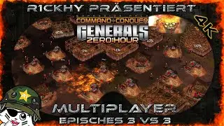 3vs3 Multiplayer - G1A, VIK, R1 VS N8, BEA, IDC 📢 Command & Conquer Generals Zero Hour Deutsch #90