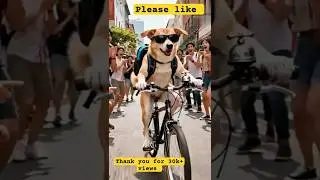 Unbelievable! 🐶🚴 Dog Riding a Bicycle Like a Pro! #Shorts