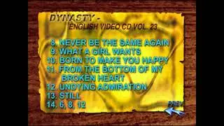 Dynasty English Video CD Karaoke Volume 23 Songlist