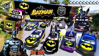 GTA 5 - Stealing BATMAN MCQUEEN Cars With Franklin! in GTA V (Real Life Cars #50)