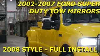 Tow Mirror Install: 2002-2007 Ford Super Duty (F250/F350) Towing Mirrors (2008 Style) - Boost Auto