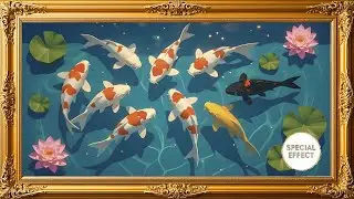 Animated Nine Koi Fish | Frame TV Art for Wealth & Prosperity [4K UHD]
