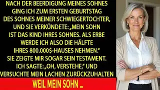 Nach der beerdigung meines sohnes behauptete meine schwiegertochter, ihr kind sei von ihm gewesen.