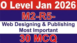 O Level m2 r5 mcq | Web Designing and Publishing mcq | O level m2 r5 theory 