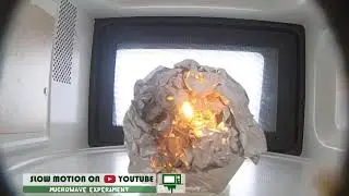 #aluminum SLOW MOTION on YouTube#foryoupage #burn #microwave #microwavechallenge