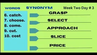 30 Day Vocabulary Challenge Week two # 3