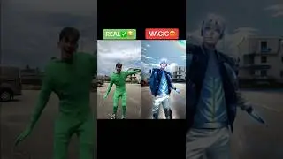 REAL vs MAGIC Cartoon👀😳 #trend #tutorial #backstage #magic #creative #shorts